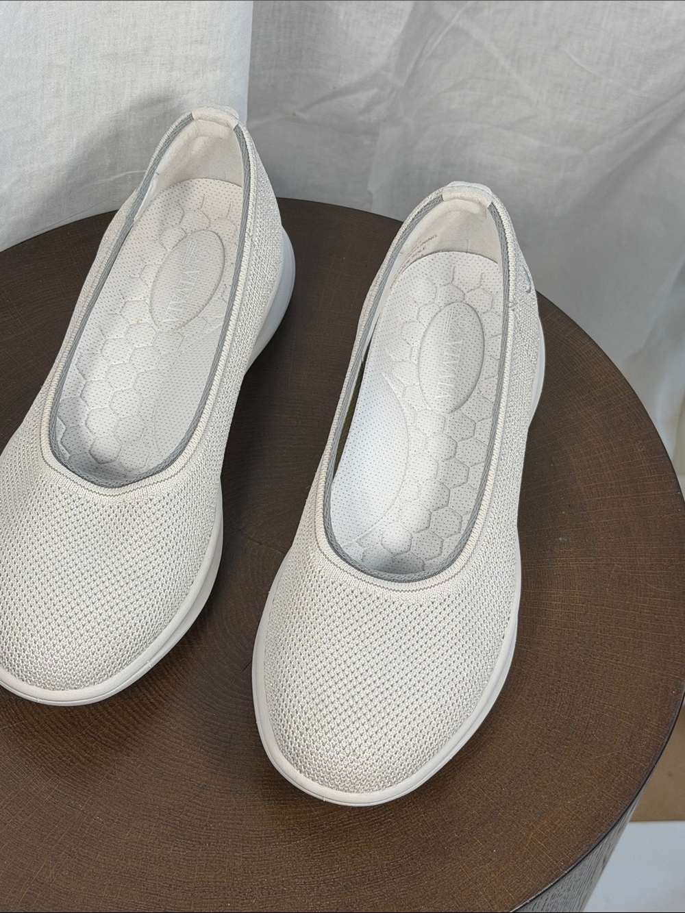Lightweight White Slip-On Comfort Sneakers for Women